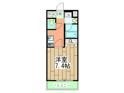 ベラジオ京都壬生イーストゲート(1K/4階)の間取り写真