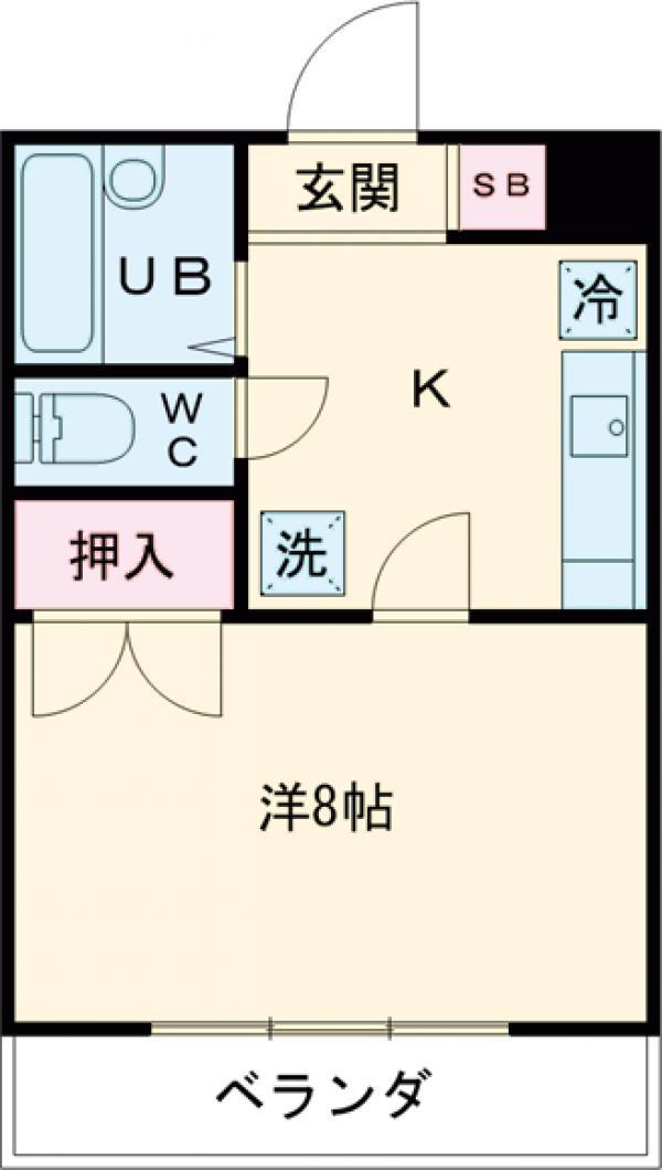 第3清水コーポ(1K/1階)の間取り写真