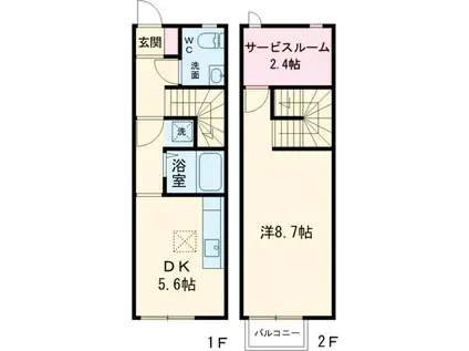 リーブル(1SDK)の間取り写真