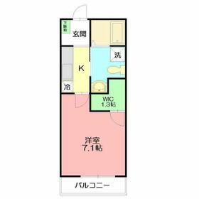 BLUE GRANDE(1K/1階)の間取り写真