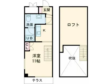 アルジェント庵(2K/3階)の間取り写真