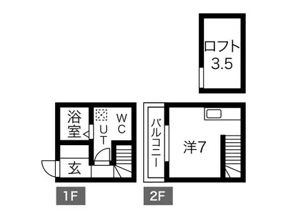 Ｈａｔｃｈ枇杷島(1K)の間取り写真