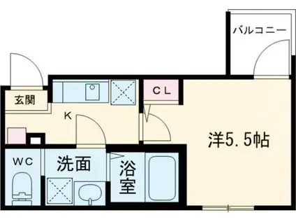 T.A足立区大谷田3丁目ⅡB棟(1K/3階)の間取り写真