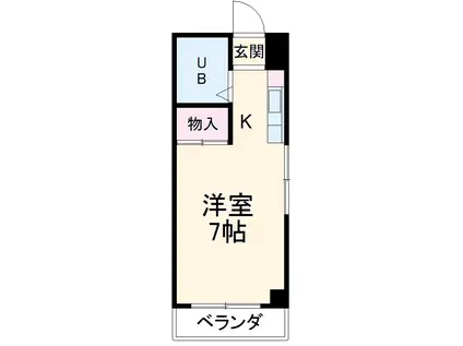 小澤マンション(ワンルーム/3階)の間取り写真
