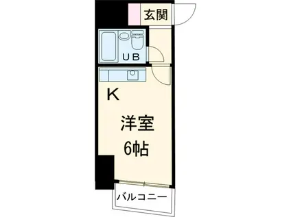 サンリバーイナダ(ワンルーム/2階)の間取り写真