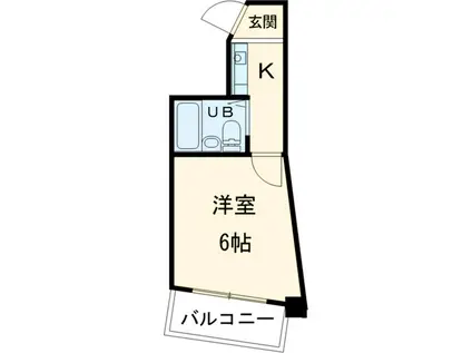 サンリバーイナダ(1K/3階)の間取り写真