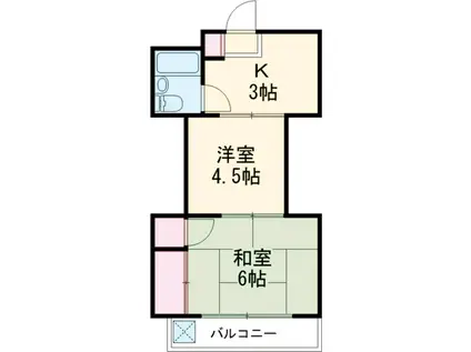 今氏ビル(2K/3階)の間取り写真
