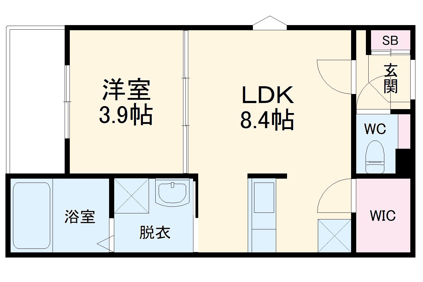 ハーモニーテラス平針(1SLDK/3階)の間取り写真
