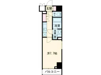 クレヴィスタ板橋西台Ⅱ(1K/5階)の間取り写真