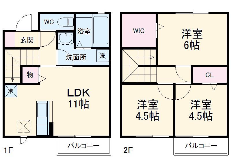 プレ・リヴェール(3LDK)の間取り写真