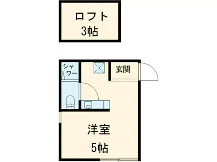 十六コート(1K/1階)の間取り写真