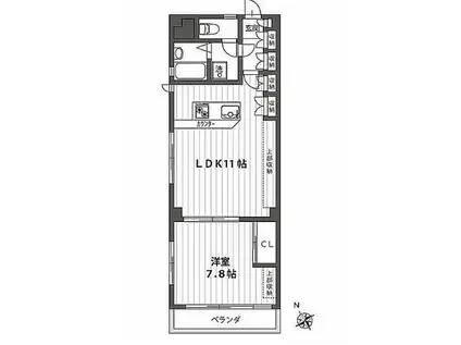 ロックシャイン(1LDK/3階)の間取り写真