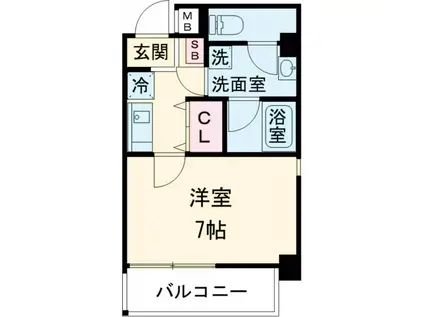 アトレ西葛西(1K/6階)の間取り写真