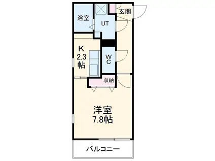 GRANDE柴田(1K/3階)の間取り写真