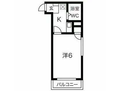 サントピア東海通Ⅰ(1K/5階)の間取り写真