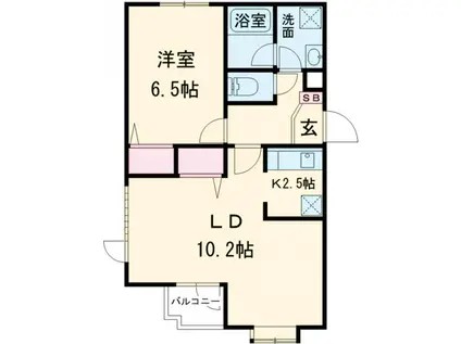 グランディオッソ(1LDK/5階)の間取り写真