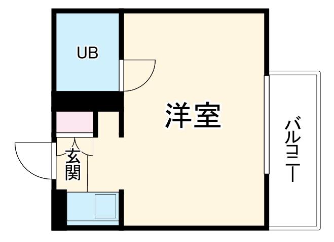 プレスイン山王(ワンルーム/2階)の間取り写真