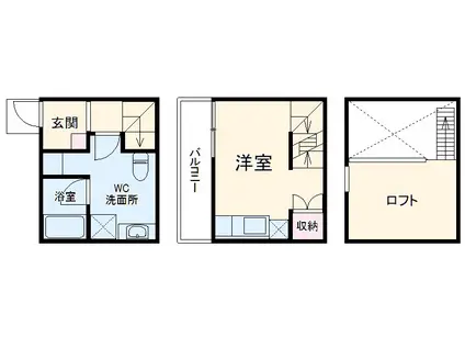 ウイングコート本城(1K)の間取り写真