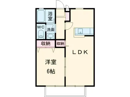 グランドール・ソワィエ(1LDK/2階)の間取り写真