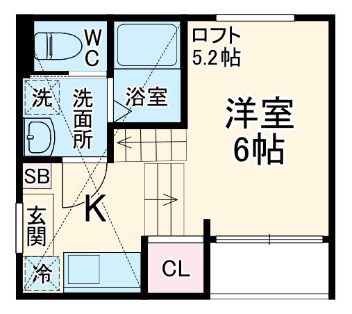 ハーモニーテラス伝馬3(1K/1階)の間取り写真