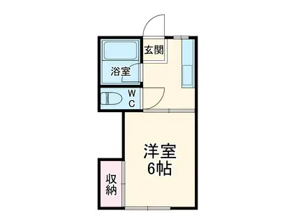 サンハイツ東海 A(1K/1階)の間取り写真