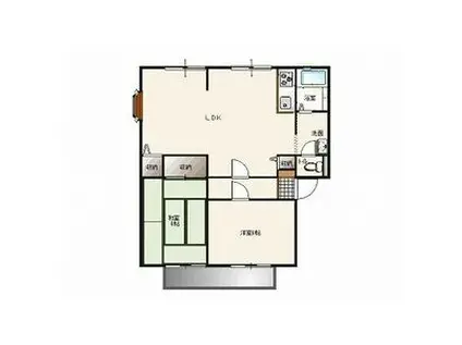 サンビレッジアイランドⅡ(2LDK/1階)の間取り写真