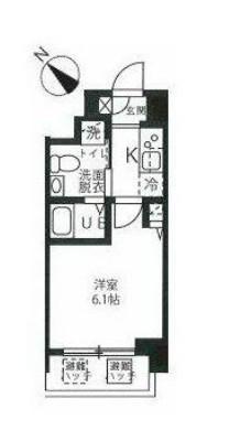 ハーモニーレジデンス新横浜(1K/10階)の間取り写真