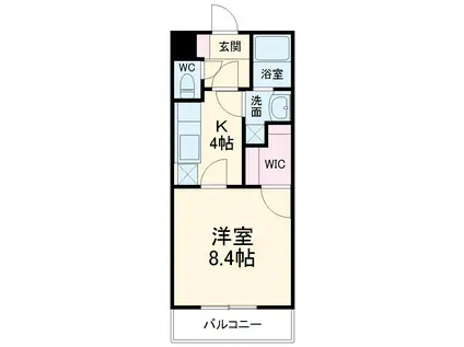 アルテリア(1K/5階)の間取り写真