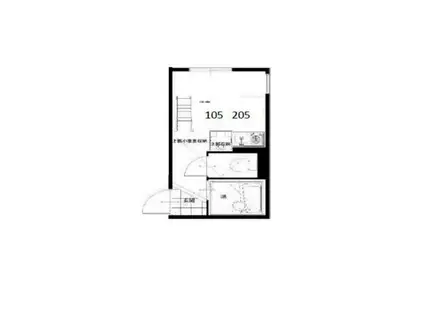 プライムテラス東海大学前Ⅰ(ワンルーム/1階)の間取り写真