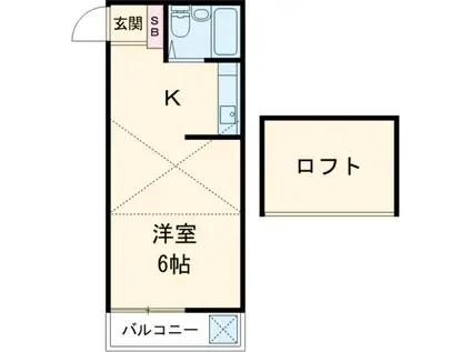 アパートメントR&T(1K/2階)の間取り写真