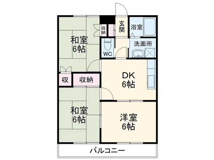 トマトハイム1(3DK/1階)の間取り写真