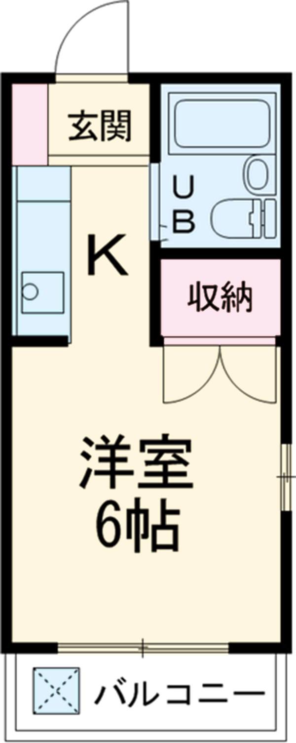 エスペランサ(ワンルーム/2階)の間取り写真