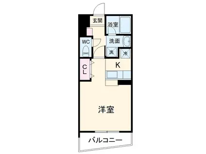 プロスペラーレヘルト(ワンルーム/1階)の間取り写真