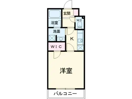 プログレス(1K/2階)の間取り写真