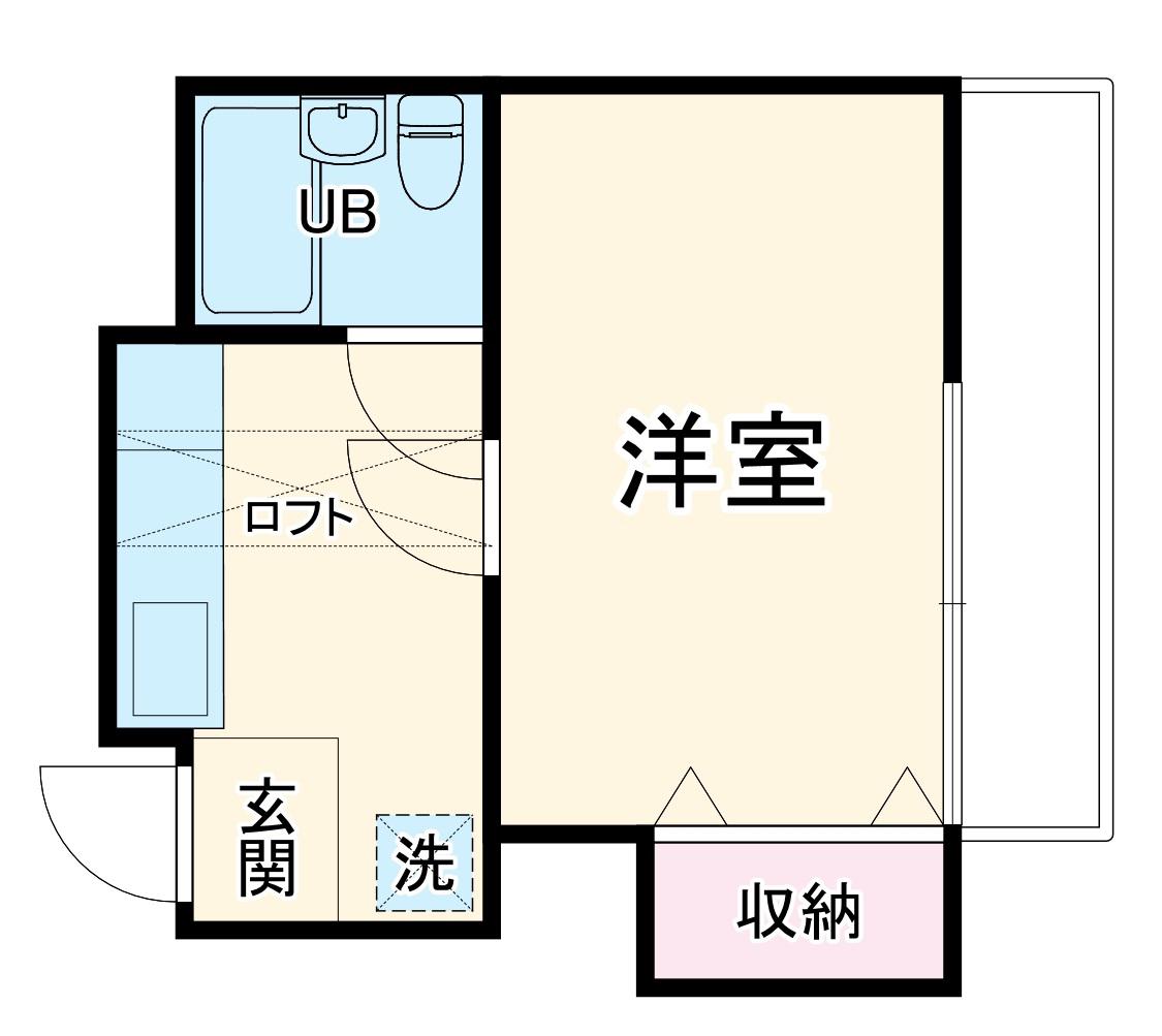 ドルフ鶴巻NO.16(1K/2階)の間取り写真