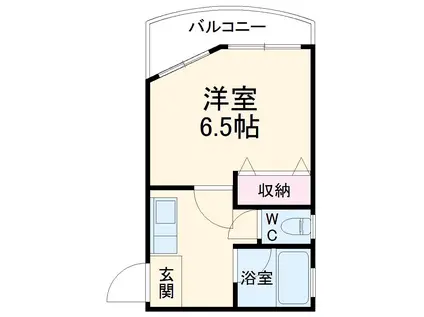 テレサイト植田1990(1K/2階)の間取り写真