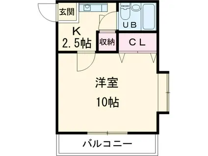 グレイス桜(1K/1階)の間取り写真
