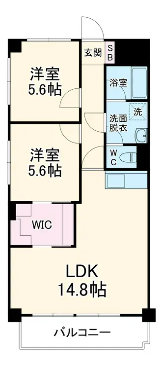 ヴィラ東川口 2階階 間取り