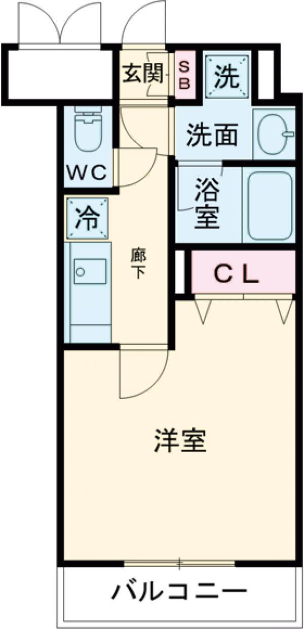 メインステージ西葛西2(1K/2階)の間取り写真