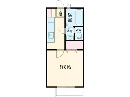 モンテローザA棟(1K/1階)の間取り写真