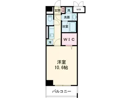 エルアルコン(1K/3階)の間取り写真