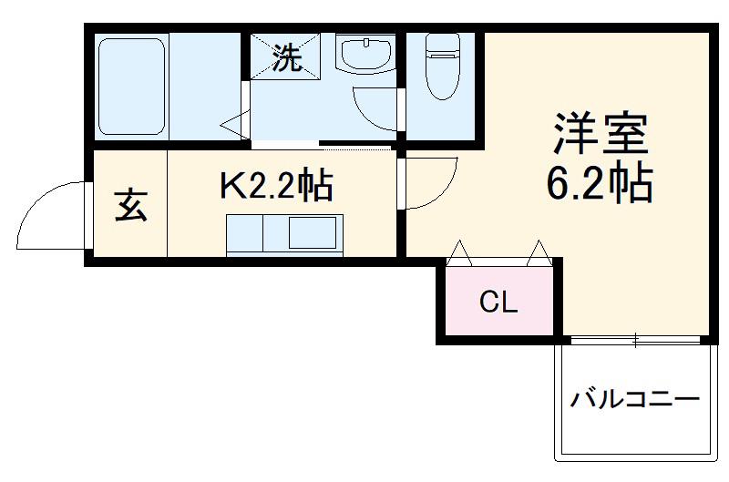 ラフィーナーさがみ野(1K/3階)の間取り写真
