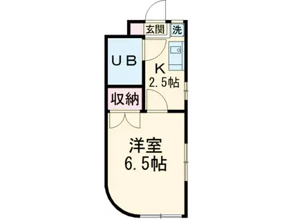 ベラパラッシオ田中(1K/1階)の間取り写真