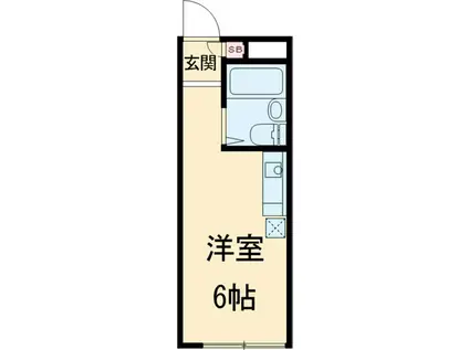 北小金ハイツ(ワンルーム/2階)の間取り写真