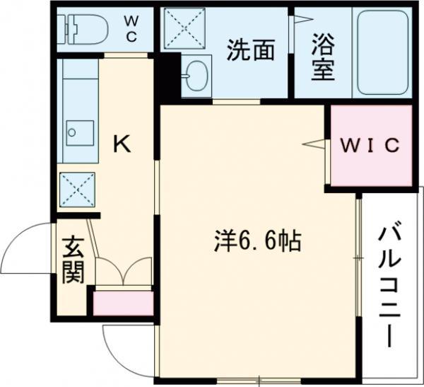 ATLANTIS府中(1K/3階)の間取り写真