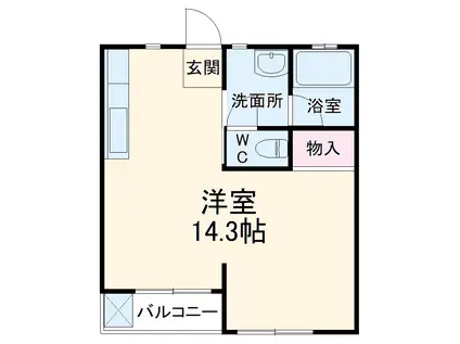 サンライズⅤ(1DK/1階)の間取り写真