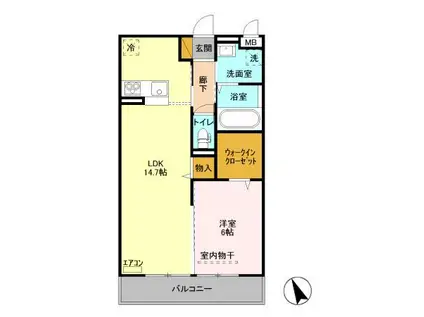 ラウレアコート(1LDK/3階)の間取り写真