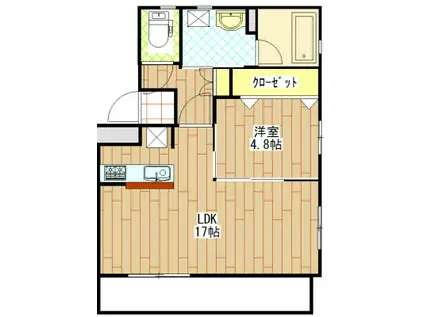 VAINQUEUR (1LDK/2階)の間取り写真