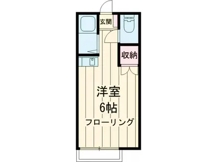 モンシャトー山崎(ワンルーム/2階)の間取り写真