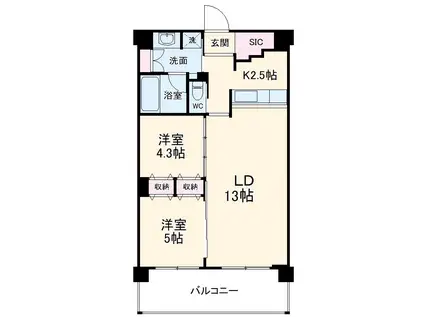 ART RESIDENCE IN OOTAKA-NO-MOR(2LDK/1階)の間取り写真